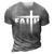 Christian Faith & Cross Christian Faith & Cross 3D Print Casual Tshirt Grey
