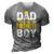 Dad Of The Bday Boy Construction Bday Party Hat Men 3D Print Casual Tshirt Grey