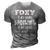 Foxy Grandma Gift Foxy Is My Name Spoiling Is My Game 3D Print Casual Tshirt Grey