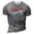 Freedom Liberty Happiness Red White And Blue 3D Print Casual Tshirt Grey