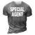 Funny Fathers Day Gift Special Agent Hero 3D Print Casual Tshirt Grey