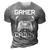 Gamer Daddy Video Gamer Gaming 3D Print Casual Tshirt Grey