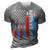 Happy 4Th Of July American Flag Fireworks Patriotic Outfits 3D Print Casual Tshirt Grey