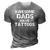 Hipster Fathers Day Gift For Men Awesome Dads Have Tattoos 3D Print Casual Tshirt Grey