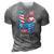Love Para Life Gnome Usa Flag 4Th Of July Patriotic 3D Print Casual Tshirt Grey