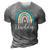 Mens Daddy Rainbow Gifts For Men Dad Family Matching Birthday 3D Print Casual Tshirt Grey