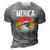Merica Retro Eagle Bandana American Flag 4Th Of July Fourth 3D Print Casual Tshirt Grey