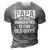 Papa Because Grandfather Fathers Day Dad 3D Print Casual Tshirt Grey