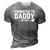 Promoted To Daddy 2021 For First Time Fathers New Dad 3D Print Casual Tshirt Grey