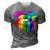 Rainbow Lips Lgbt Pride Month Rainbow Flag 3D Print Casual Tshirt Grey