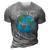 Respect Mother Planet Earth Day Climate Change Cute 3D Print Casual Tshirt Grey