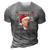 Santa Joe Biden Merry 4Th Of July Ugly Christmas 3D Print Casual Tshirt Grey