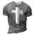Skateboard A Whole Lot Of Jesus Cross Faith Vintage 3D Print Casual Tshirt Grey