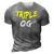 Triple Og Popular Hip Hop Urban Quote Original Gangster 3D Print Casual Tshirt Grey
