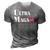 Ultra Maga Retro Style Red And White Text 3D Print Casual Tshirt Grey