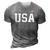 Usa Women Men Kids Patriotic American Flag 4Th Of July 3D Print Casual Tshirt Grey