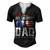 All American Dad 4Th Of July Us Patriotic Pride V2 Men's Henley T-Shirt Black