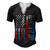 Happy 4Th Of July American Flag Fireworks Patriotic Outfits Men's Henley T-Shirt Black