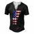 Vermont Map State American Flag 4Th Of July Pride Tee Men's Henley T-Shirt Black