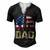 Mens Vintage American Flag 4Th Of July Patriotic Dad Men's Henley T-Shirt Black