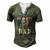 4Th Of July American Flag Dad Men's Henley T-Shirt Green