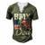 American Flag Bmx Dad Fathers Day 4Th Of July Men's Henley T-Shirt Green