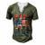 Mens American Flag Papa Bear 4Th Of July Usa Patriotic Dad V2 Men's Henley T-Shirt Green