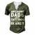 Mens Awesome Dads Have Tattoos And Beards Fathers Day V4 Men's Henley T-Shirt Green