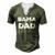 Bama Dad Alabama State Fathers Day Men's Henley T-Shirt Green