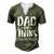 Dad Of Twins Proud Father Of Twins Classic Overachiver Men's Henley T-Shirt Green
