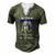 Distressed My Grandpa Is A Police Officer Tee Men's Henley T-Shirt Green
