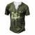 The Dogfather Dad Fathers Day Cute Idea Men's Henley T-Shirt Green