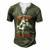 Father Grandpa They Call Me Papa Because Partner In Crime Fathers Day 47 Family Dad Men's Henley Button-Down 3D Print T-shirt Green