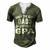 G Pa Grandpa Only The Best Dads Get Promoted To G Pa V2 Men's Henley T-Shirt Green