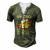 Its Cool Ive Had Both My Shots American Flag 4Th Of July Men's Henley T-Shirt Green