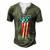 Number One Dad American Flag 4Th Of July Fathers Day Men's Henley T-Shirt Green