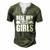 Mens Real Men Make Girls Family Newborn Paternity Girl Daddy Men's Henley T-Shirt Green