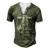 To My Stepped Up Dad His Name Men's Henley T-Shirt Green