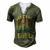 Vingtage Best Dad Ever Fathers Day T Shirts Men's Henley Button-Down 3D Print T-shirt Green