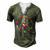 World Country Flags Unity Peace Men's Henley T-Shirt Green