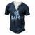 1 Papou Number One Sports Fathers Day Men's Henley T-Shirt Navy Blue