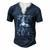 Mens I Asked God For A Best Friend He Sent Me My Kids Fathers Day Men's Henley T-Shirt Navy Blue