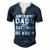 Mens Awesome Dads Have Tattoos And Beards Fathers Day V4 Men's Henley T-Shirt Navy Blue