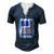 Bbq Beer Freedom America Usa Party 4Th Of July Summer Men's Henley T-Shirt Navy Blue