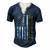 Best Bonus Dad Ever With Us American Flag Men's Henley Button-Down 3D Print T-shirt Navy Blue