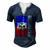 Best Haitian Dad Ever Haiti Daddy Fathers Day Men's Henley Button-Down 3D Print T-shirt Navy Blue