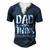 Dad Of Twins Proud Father Of Twins Classic Overachiver Men's Henley T-Shirt Navy Blue
