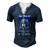 Distressed My Grandpa Is A Police Officer Tee Men's Henley T-Shirt Navy Blue