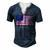 Established 1776 Usa July 4Th Us Flag America Men's Henley T-Shirt Navy Blue
