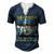 Father Grandpa And Grandson Best Partners In Crime For Life 113 Family Dad Men's Henley Button-Down 3D Print T-shirt Navy Blue